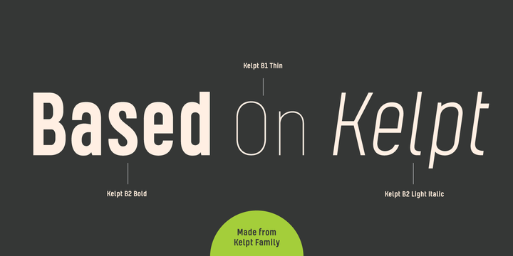 Kelpt Sans B1 Semi Light Italic Font preview